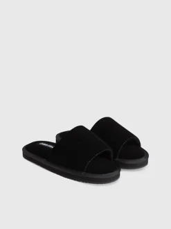 Calvin Klein Pantofole Con Logo In Velluto Riciclato -Offerta Economica Calvin Klein HW0HW01540 BEH alternate1
