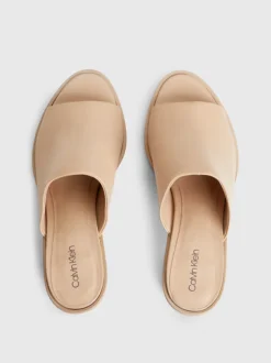 Calvin Klein Sandali In Pelle Con Tacco A Mule -Offerta Economica Calvin Klein HW0HW01628 AB2 alternate2