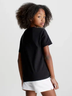 Calvin Klein T-shirt In Cotone Biologico Con Logo Bambino -Offerta Economica Calvin Klein IU0IU00408 BEH alternate3