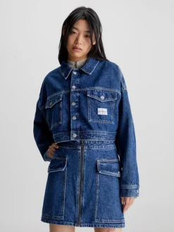 Calvin Klein Giacca Di Jeans Corta In Cotone Riciclato
