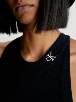 Calvin Klein Abito Con Scollo Sul Retro In Cotone Biologico 9 Calvin Klein Abito Con Scollo Sul Retro In Cotone Biologico -Offerta Economica Calvin Klein J20J220743 BEH alternate2