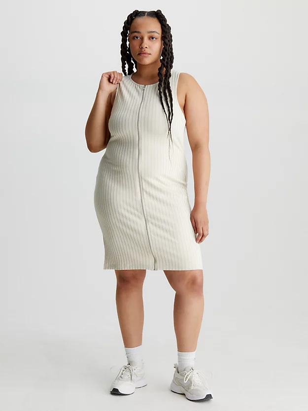 Calvin Klein Miniabito Con Zip Integrale A Costine 4 Calvin Klein Miniabito Con Zip Integrale A Costine - immagine 2