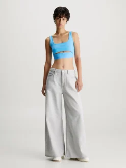 Calvin Klein Top Brassière Cut-out In Jersey Punto Milano -Offerta Economica Calvin Klein J20J220772 CY0 alternate4