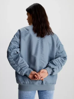 Calvin Klein Giacca Bomber In Rasatello Di Nylon Oversize -Offerta Economica Calvin Klein J20J221082 PN6 alternate2