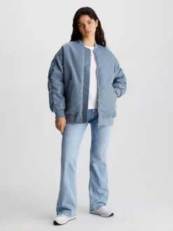Calvin Klein Giacca Bomber In Rasatello Di Nylon Oversize -Offerta Economica Calvin Klein J20J221082 PN6 alternate4