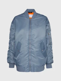 Calvin Klein Giacca Bomber In Rasatello Di Nylon Oversize -Offerta Economica Calvin Klein J20J221082 PN6 alternate5