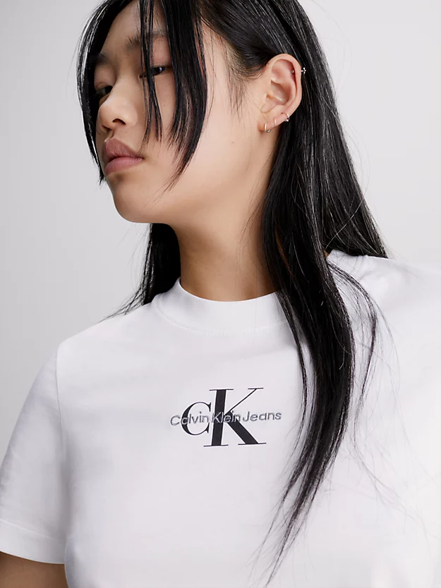 Calvin Klein T-shirt In Cotone Con Monogramma 6 Calvin Klein T-shirt In Cotone Con Monogramma - immagine 4
