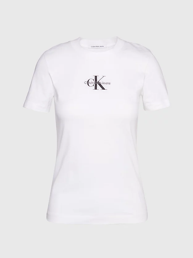 Calvin Klein T-shirt In Cotone Con Monogramma 8 Calvin Klein T-shirt In Cotone Con Monogramma - immagine 6