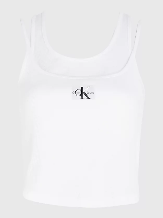 Calvin Klein Canotta A Doppio Strato A Costine 7 Calvin Klein Canotta A Doppio Strato A Costine - immagine 5