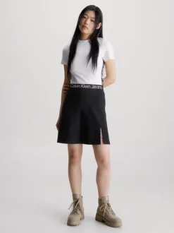 Calvin Klein Minigonna Con Banda Elastica Logata In Vita In Jersey Milano -Offerta Economica Calvin Klein J20J221434 BEH alternate4