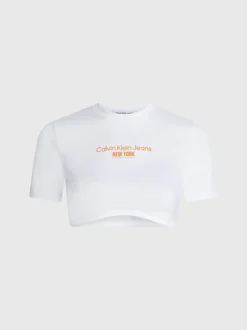 Calvin Klein T-shirt Bustier Corta -Offerta Economica Calvin Klein J20J221483 YAF alternate4