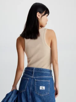 Calvin Klein Canotta A Costine In Cotone Slim -Offerta Economica Calvin Klein J20J221496 ABM alternate2