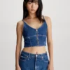 Calvin Klein Top Bralette In Denim Con Zip Integrale 1 Calvin Klein Top Bralette In Denim Con Zip Integrale -Offerta Economica Calvin Klein J20J221559 1A4 main