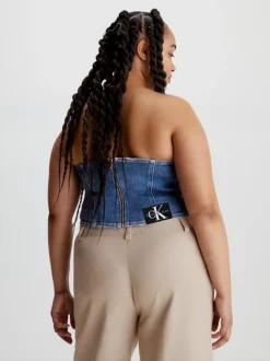 Calvin Klein Top Bustier In Denim -Offerta Economica Calvin Klein J20J221560 1A4 alternate2
