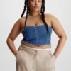 Calvin Klein Top Bustier In Denim