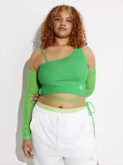 Calvin Klein Top A Manica Lunga Da Allacciare In Vita - Pride