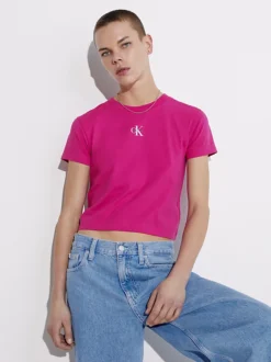 Calvin Klein T-shirt Slim Con Monogramma - Pride