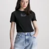 Calvin Klein T-shirt Slim In Cotone Biologico Con Logo -Offerta Economica Calvin Klein J20J221631 BEH main