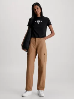 Calvin Klein T-shirt Slim Con Logo In Stile College -Offerta Economica Calvin Klein J20J221632 BEH alternate4