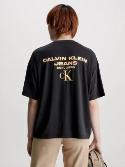 Calvin Klein T-shirt Oversize Con Logo Sul Retro 10 Calvin Klein T-shirt Oversize Con Logo Sul Retro -Offerta Economica Calvin Klein J20J221733 BEH alternate2