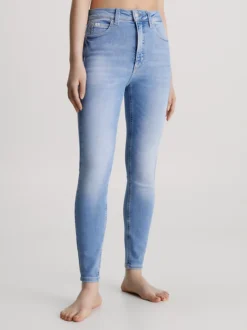 Calvin Klein High Rise Super Skinny Jeans Alla Caviglia