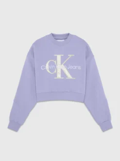 Calvin Klein Felpa Corta Con Monogramma -Offerta Economica Calvin Klein J20J222121 VXN alternate5