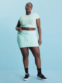 Calvin Klein Minigonna In Felpa Terry -Offerta Economica Calvin Klein J20J222653 L6V alternate4