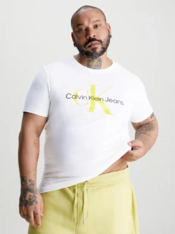 Calvin Klein T-shirt Con Monogramma Slim 9 Calvin Klein T-shirt Con Monogramma Slim -Offerta Economica Calvin Klein J30J320806 YAF alternate1