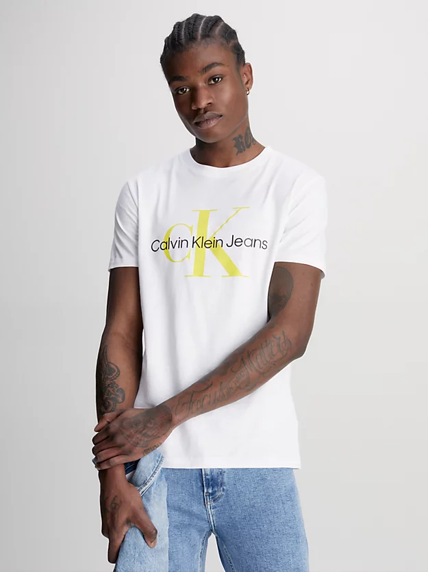 Calvin Klein T-shirt Con Monogramma Slim 3 Calvin Klein T-shirt Con Monogramma Slim