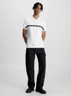 Calvin Klein Polo Con Nastro Logato -Offerta Economica Calvin Klein J30J322856 YAF alternate3