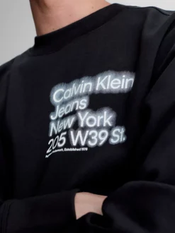 Calvin Klein Felpa Stampata In Cotone Biologico -Offerta Economica Calvin Klein J30J322888 BEH alternate3