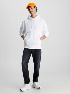 Calvin Klein Felpa Con Cappuccio Con Logo Sul Retro Taglio Relaxed -Offerta Economica Calvin Klein J30J322895 YAF alternate4