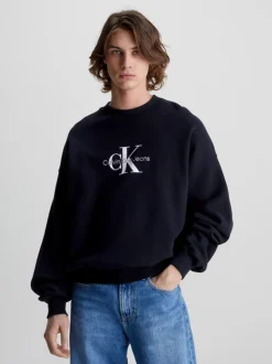 Calvin Klein Felpa Con Monogramma Oversize