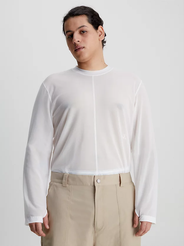 Calvin Klein Top A Maniche Lunghe In Rete Slim 4 Calvin Klein Top A Maniche Lunghe In Rete Slim - immagine 2