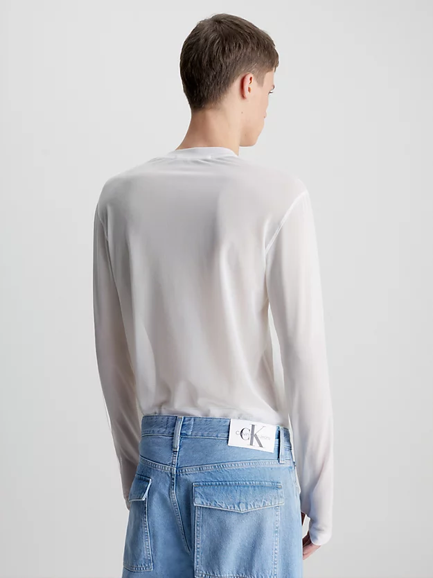 Calvin Klein Top A Maniche Lunghe In Rete Slim 5 Calvin Klein Top A Maniche Lunghe In Rete Slim - immagine 3