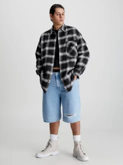 Calvin Klein Giacca A Camicia A Quadri Oversize -Offerta Economica Calvin Klein J30J323570 YAF alternate4