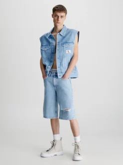 Calvin Klein Scamiciato In Denim Oversize -Offerta Economica Calvin Klein J30J323572 1AA alternate4