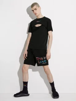 Calvin Klein T-shirt Slim Con Cut-out - Pride 15 Calvin Klein T-shirt Slim Con Cut-out - Pride -Offerta Economica Calvin Klein J30J323603 BEH alternate4