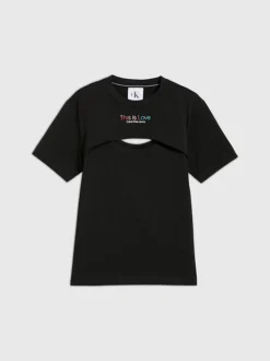 Calvin Klein T-shirt Slim Con Cut-out - Pride 17 Calvin Klein T-shirt Slim Con Cut-out - Pride -Offerta Economica Calvin Klein J30J323603 BEH alternate6
