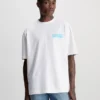 Calvin Klein T-shirt Oversize Con Logo Sul Retro