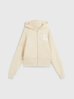 Calvin Klein Felpa Con Cappuccio E Zip Integrale Oversize -Offerta Economica Calvin Klein J30J324138 ACJ alternate5