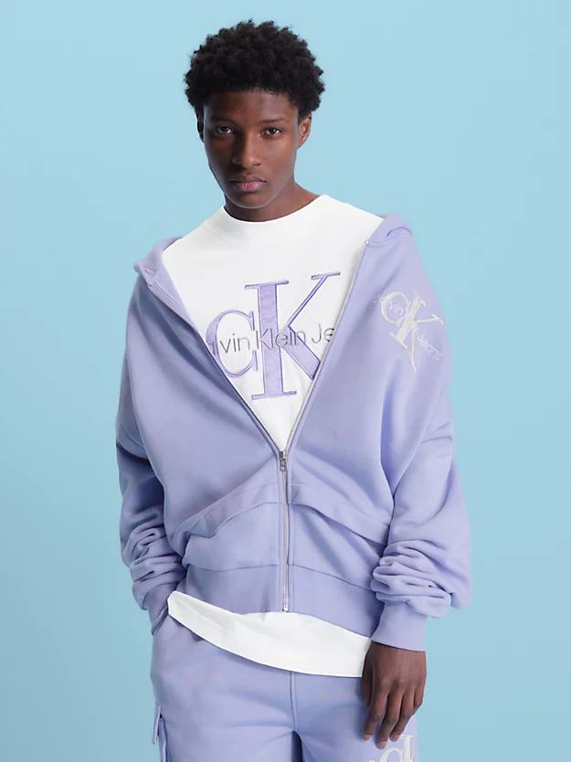 Calvin Klein Felpa Con Cappuccio E Zip Integrale Oversize 4 Calvin Klein Felpa Con Cappuccio E Zip Integrale Oversize - immagine 2