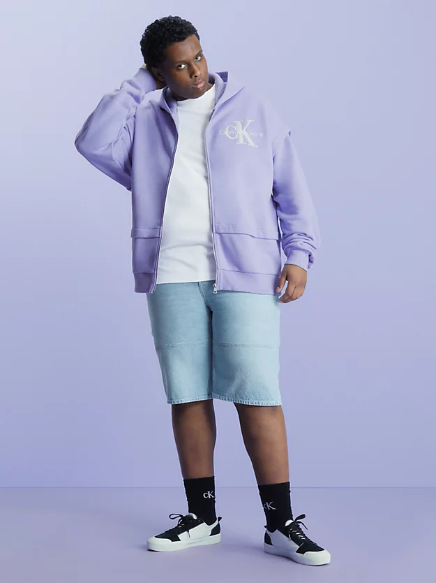 Calvin Klein Felpa Con Cappuccio E Zip Integrale Oversize 7 Calvin Klein Felpa Con Cappuccio E Zip Integrale Oversize - immagine 5