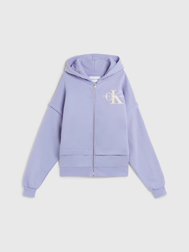 Calvin Klein Felpa Con Cappuccio E Zip Integrale Oversize 8 Calvin Klein Felpa Con Cappuccio E Zip Integrale Oversize - immagine 6