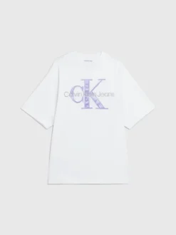 Calvin Klein T-shirt Con Monogramma Dal Taglio Relaxed -Offerta Economica Calvin Klein J30J324139 YAF alternate5