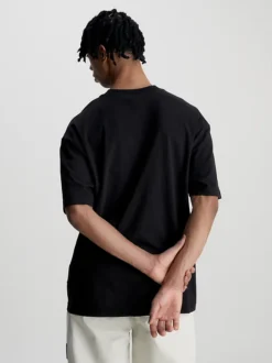 Calvin Klein T-shirt College Oversize Con Logo -Offerta Economica Calvin Klein J30J324207 BEH alternate1