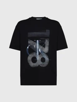 Calvin Klein T-shirt College Oversize Con Logo -Offerta Economica Calvin Klein J30J324207 BEH alternate4