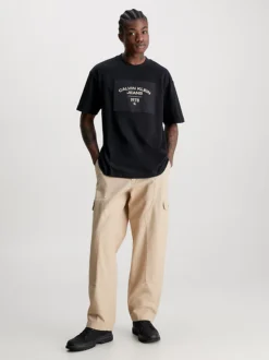 Calvin Klein T-shirt Con Logo Taglio Rilassato -Offerta Economica Calvin Klein J30J324230 BEH alternate3