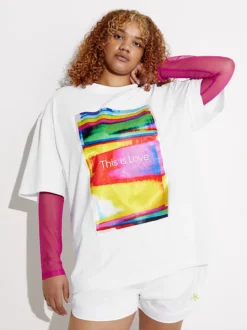 Calvin Klein T-shirt Con Stampa Unisex - Pride -Offerta Economica Calvin Klein J40J400291 YAF alternate1