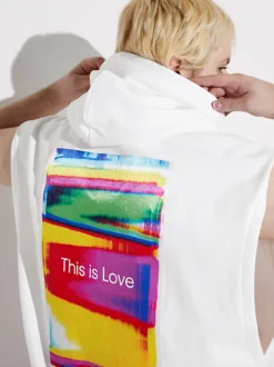 Calvin Klein Felpa Con Cappuccio Senza Maniche Unisex - Pride -Offerta Economica Calvin Klein J40J400292 YAF alternate5